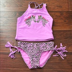 ⭐️⭐️PICK 5 / $20 Ingear Swim Purple Zebra Print Bikini Set Size 4/5